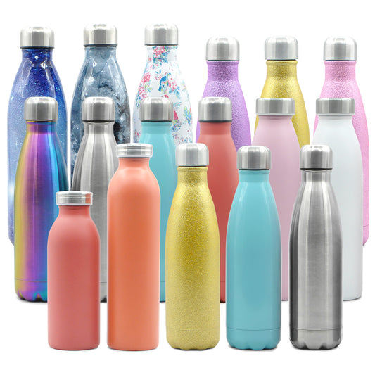 AM2-Thermos Stainless Steel Sport Sublimation Vacuum Cola Shaped Bottle
