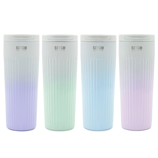 CP11-500ML 17oz Gradient Color Stainless Steel Travel Coffee Mug Insulated Tumbler With Lid