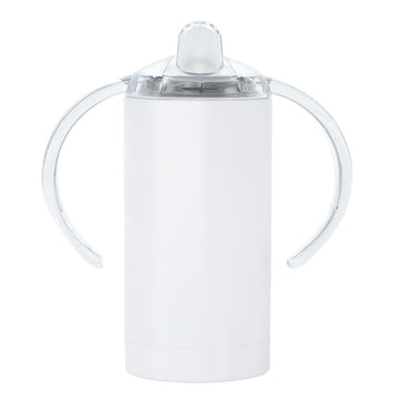 H4- 12oz Vacuum Insulated Straight Tumblers Double Walled White Kids Sippy Cup