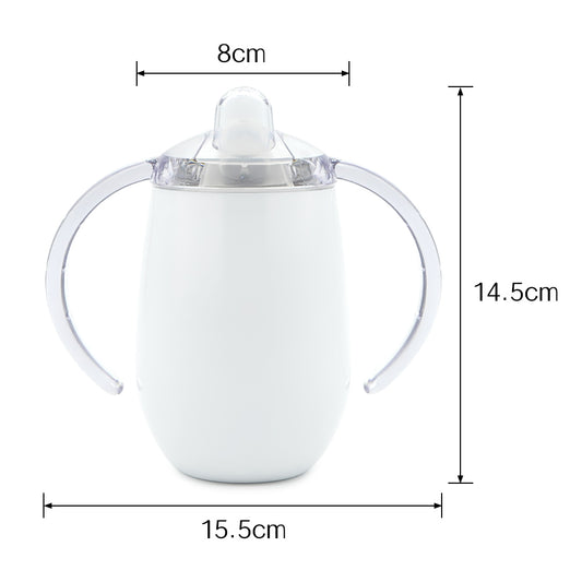 H5- Sublimation Kids Double Walled Sippy Cup Straight Vacuum Insulated Coffee Thermo Mugs