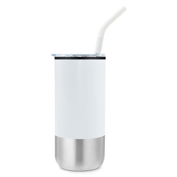 JH4- stainless steel coffee mug with silicone straw portable plastic travel water bottle tumbler thermal