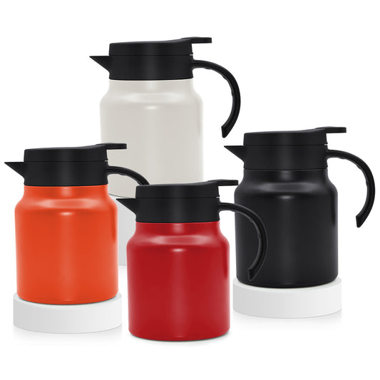 KE2- Restaurant Double Wall Vacuum Water Insulated Thermos Arabic Tea Coffee Pot With Handle