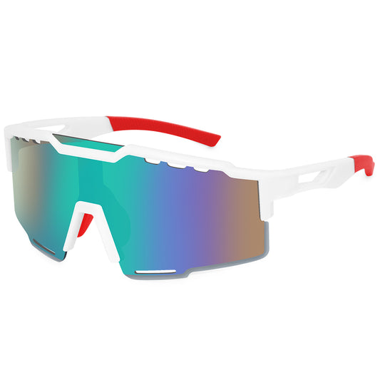 M5821-Oversized Custom Sun Glasses Half Rimless Cycling Outdoor Uv400 Protection Shades Sports Riding Cycling Sunglasses Men