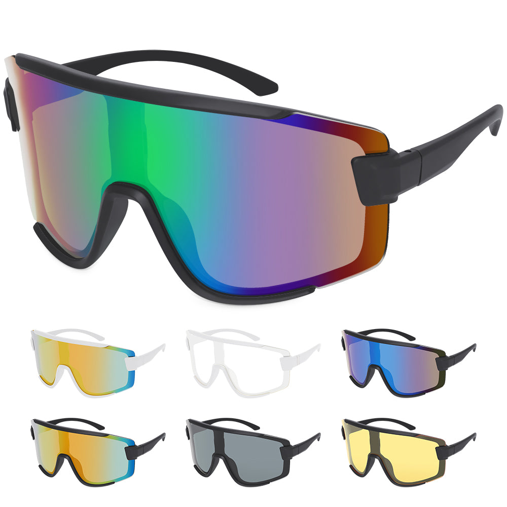 M5871-2024 Wholesale Sports Eyewear Fashion Outdoor One-piece Lens OEM Custom Logo Cycling Glasses Sport Sunglasses For woman and man