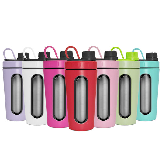 PS1-24oz metal fitness workout large shaker gym bottles stainless steel protein shaker