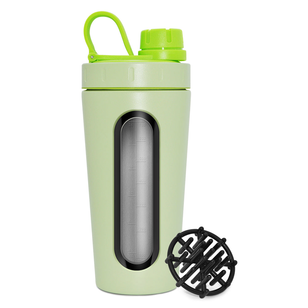 PS1-24oz metal fitness workout large shaker gym bottles stainless steel protein shaker