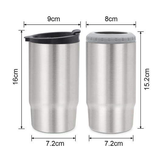 Q105-380Ml 12oz sublimation double insulated beer metal stainless steel slim soda cola can cooler