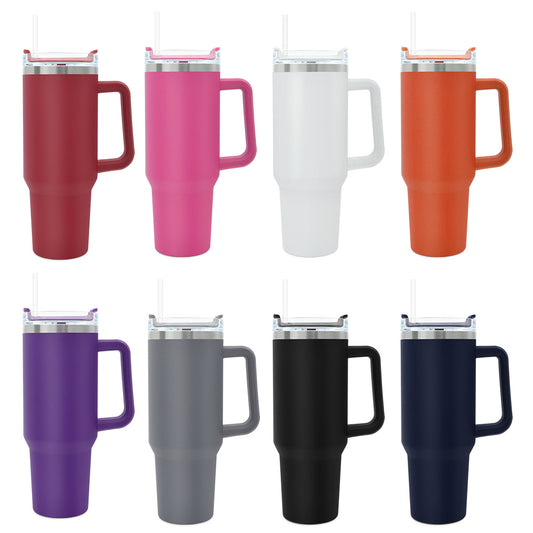 YE1-40 oz Doubled Walled Tumbler With Handle Stainless Steel Travel Mug Keep Cold And Hot
