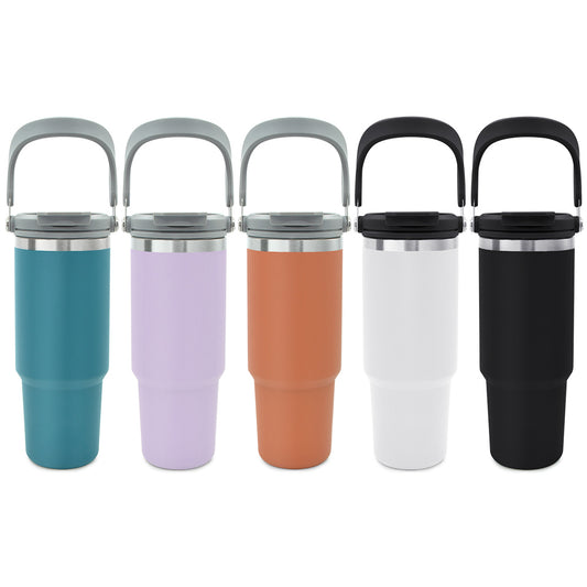 Q22- New Design 30oz Stainless Steel Sublimation Tumbler With Handle Botella De Agua Thermos Stanley Insulated Travel Mugs