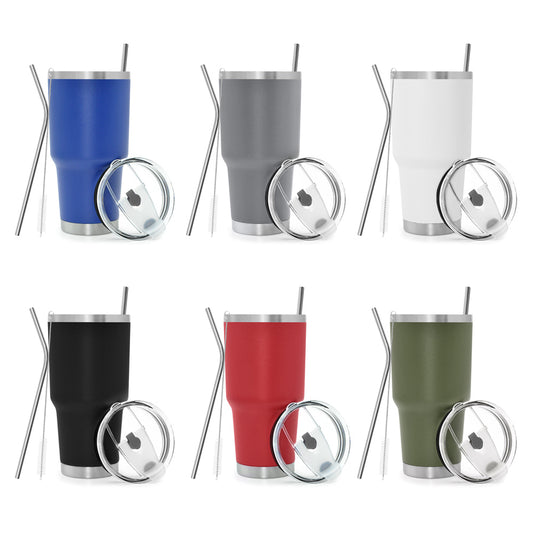 Q23-30 oz sublimation tumbler stainless steel vacuum insulated coffee powder coated travel tumblers cup