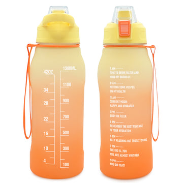 T1-1- fruit infuser water bottle bpa free tritan sport plastic water bottle with time marker