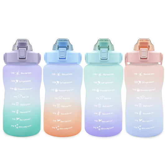 T1-4-1500ML BPA Free Cute Cartoon Motivational Drinking Water Bottles Travel Kids Water Bottle for School