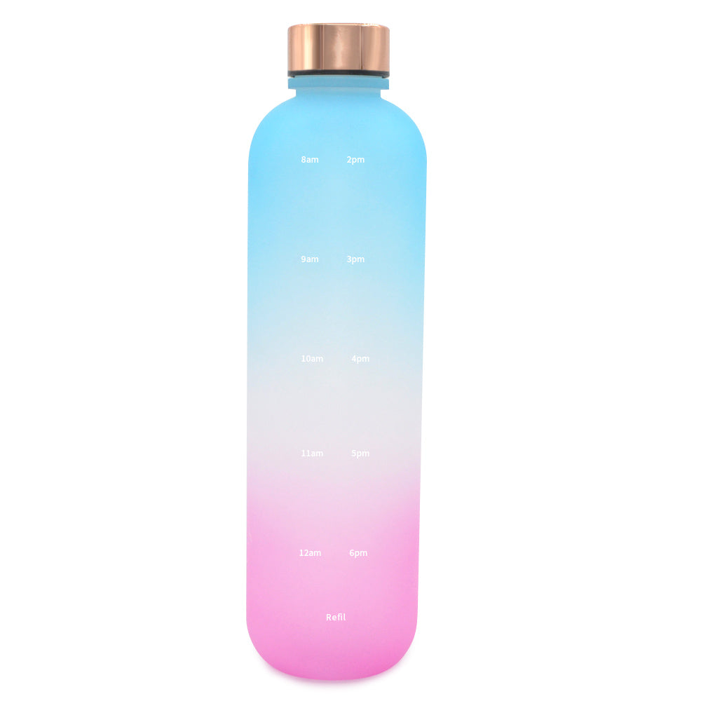 T10-Bpa Free Outdoor Sports Drinking Bottles Frosted Motivational Water Bottle With Time Marker