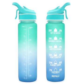 T11- Plastic Sport Gym Water Bottle With Motivational Time Marker