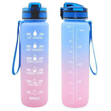 T15-1L Outdoor Sports Water Jug With Time Marker Large Capacity Bpa Free Plastic Water Bottles