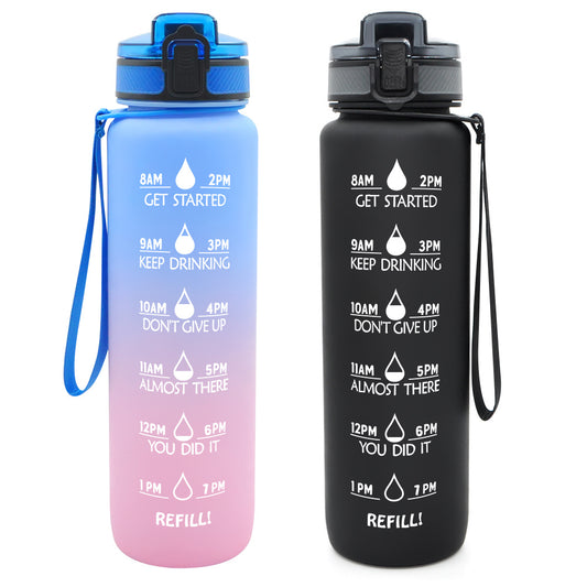 T15-1L Outdoor Sports Water Jug With Time Marker Large Capacity Bpa Free Plastic Water Bottles