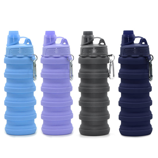 T16-Bpa Free Silicone Folding Outdoor Sports Camping Drink Bottles Collapsible Water Bottle