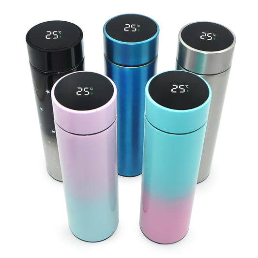 T2-Stainless Steel Vacuum Flask Thermoses With Led Temperature Display Lid